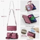 thumbnail image 3 of Funda tipo cartera cruzada para iPhone 13 con soporte RFID, ranuras para tarjetas de carga inalámbrica anticaídas, bolso de hombro de piel sintética con correa ajustable, 3 of 9