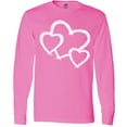 thumbnail image 3 of Inktastic Three White Hearts Long Sleeve T-Shirt, 3 of 5