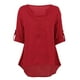 thumbnail image 2 of Blusa informal para mujer, camisa delgada de manga larga con cuello en V Irfora Borgoña S, 2 of 7