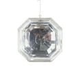 thumbnail image 2 of Vickerman 6" Silver Square Jewel Glitter Ornament. Features silver glitter around the edge. 2 per bag., 2 of 3