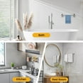 thumbnail image 6 of ROSYNEY 304 Stainless Steel Towel Rack, Retractable 15.9-28.6 Inch Towel Bar with Hooks, Wall-Mounted Towel Rack for Bathroom, 1-BACK, 6 of 6
