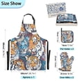 thumbnail image 3 of Ferocious Tiger Face 5 Pcs Kitchen Set Heat Resistant Oven Mitts and Non-Slip Pot Holders with Adjustable Cooking Apron, 3 of 6