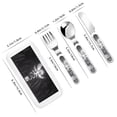 thumbnail image 2 of Saiise The Binding of Isaac Print 3 Piece Cutlery Set – Metal, Reusable Children's Knife, Fork & Spoon, Kids-Size, Made from Food-Safe Stainless Steel & ABS Plastic, 2 of 8