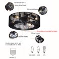thumbnail image 4 of 18 Inch Farmhouse Caged Ceiling Fan Lights 3 Speeds Fandelier w/ Remote Control for hallways, living rooms, 4 of 22