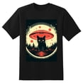 thumbnail image 2 of Plus Size Shirt for Women Black Tops for Women Oversized Short Sleeves Shirt for Women Retro Black Cat T Shirt Crewneck Shirt for Women XL, 2 of 5