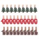thumbnail image 1 of 30 pinzas de madera navideñas de cartón con forma de Papá Noel, mini pinzas de madera para ropa, fotos y manualidades., 1 of 8