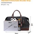 thumbnail image 2 of Bolsa de viaje de lona, bolsa de deporte, bolsa de gimnasio, bolsa de playa, bolsa portátil para hombres y mujeres, bolsa de hombro para actividades al aire libre, bolsa cruzada negra, 2 of 5