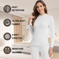 thumbnail image 5 of COMFREE Mock Neck Thermal Underwear Set for Women Ultra Soft Long Johns Top and Bottom for Cold Weather, 5 of 7