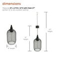 thumbnail image 3 of Alpine Corporation Hanging Solar Outdoor Lantern 12" Light, Black, 3 of 14