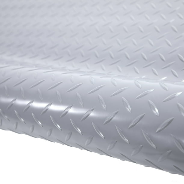 Flooringinc Standard Grade Nitro Garage Roll Protective Parking Mats Stailess Steel Diamond 5 X17 Flooring Materials Com Flooringinc Standard Grade Nitro Garage, Diamond Plate Rubber Roll Garage Flooring