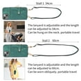 thumbnail image 6 of for iPhone 15 Plus Wallet Case, Crossbody Phone Purse with Card Holder for Women, Zipper PU Leather Carrying Cover Gift with Shoulder Strap Kickstand Anti-drop for iPhone 15 Plus - Green, 6 of 8