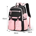 thumbnail image 3 of gcong Stylish Large Capacity Lightweight School Backpack For Daily Use Travel Bookbag With Multiple Compartments Black, 3 of 3