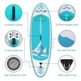 thumbnail image 3 of Famistar 8'7" Inflatable Stand Up Paddle Board SUP w/ 3 Fins, Adjustable Paddle, Pump & Carrying Backpack, 3 of 13