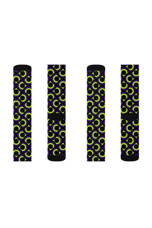 Neon Purp Circle Socks