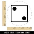 thumbnail image 2 of Two 2 Dice Die Self-Inking Rubber Stamp Ink Stamper - Purple Ink - Small 3/4 Inch, 2 of 7