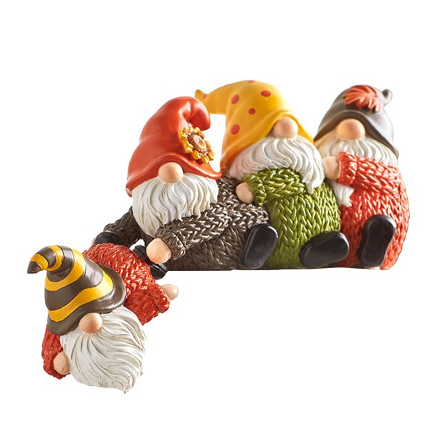 Christmas Gnome Sculpture Table Decoration,Helping Hand Holiday Shelf Sitters