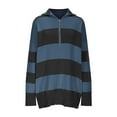 thumbnail image 4 of Ultrave Women Sweatshirt Half-Zip Long Sleeve Striped Women's Clothing In Clothing, 4 of 7