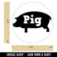 thumbnail image 2 of Pig Silhouette Fun Text Self-Inking Rubber Stamp Ink Stamper - Fuchsia Ink - Medium 1 Inch, 2 of 7