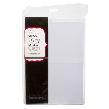 Cardenv White A7 5X7 50Pk