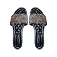 thumbnail image 1 of Crystal Slides for Women Flat Open Toe Rhinestone Sandals Slip On Sparkle Beach Slippers US Size 4.5-11.5, 1 of 3