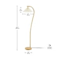 thumbnail image 2 of Lámpara de pie Lamp GLOBE de 157 cm, tono madera, pantalla blanca, 2 of 8