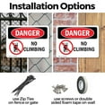 thumbnail image 3 of (2 Pack) No Climbing OSHA Danger Sign 24 Inch X 18 Inch Indoor / Outdoor Rust-Free Aluminum Metal Signs for Workplace, Workshop, and Construction Site, Made in the USA, 3 of 8