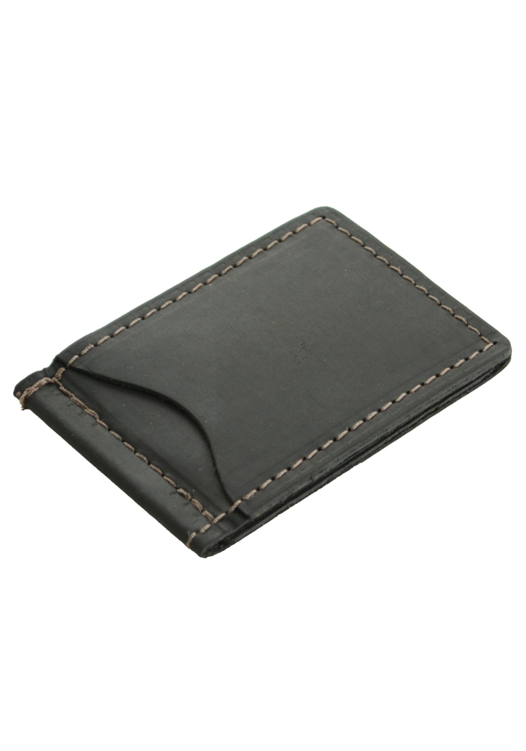 Rustico AC01010003 Money Clip Leather Wallet for Unisex, Black