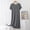 Dark Gray, variant on Naittoop Short Sleeve Modal Dress for Women Loose V Neck Nightgown Comfy Nightshirt Sleepwear
