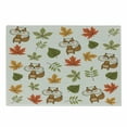 thumbnail image 1 of Squirrel Cutting Board, Autumn Doodle Forest Friend Leaves Pattern, Decorative Tempered Glass Cutting and Serving Board, in 3 Sizes, by Ambesonne, 1 of 2