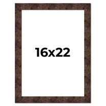 16x22 Frame Brown Burl Real Wood Picture Frame Width 1.625 Inches | Interior Frame Depth 0.5 Inches