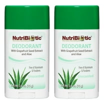 NutriBiotic Unscented Deodorant with GSE, 2.6 Ounce Stick, Twin Pack