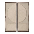 thumbnail image 2 of Sagebrook Home Cream S/2 Ecomix Fabric Wall Decor - Contemporary Wood and MDF Crafted Artwork, 2 of 9
