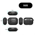 thumbnail image 2 of SaniMore for AirPods Pro 2nd Generation 2022 Case, Rugged PC Carbon Fiber Texture Ultra-Thin Cover Built-in Keychain Waterproof Designed Shockproof Protective Shell for AirPods Pro Gen 2, Black, 2 of 8