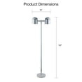 thumbnail image 6 of Inspired Home Haisley Floor Lamp, 2 Lights, Chrome, 6 of 6