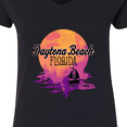 thumbnail image 4 of Inktastic Daytona Beach Florida Sunset Women's V-Neck T-Shirt, 4 of 5