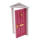 thumbnail image 4 of Decoración de puerta en miniatura de madera multiusos a escala 1/12 para casas de muñecas y dormitorios. Rosa roja, 4 of 8