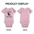 thumbnail image 3 of Warning: Protected by A Chinese Crested Dog Funny Baby Rompers Baby Clothes (Pink,6-12 Months), 3 of 5