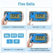 FOUR Es Scientific 1 Digital Turbine Flow Meter, Fuel Flow Meter, Water Flow Meter with LCD Display