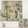 thumbnail image 3 of Designart 'Watercolor Indigold Flower III' Farmhouse Print on Natural Pine Wood, 3 of 3