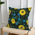 thumbnail image 6 of Throw Pillow Covers, Sunflowers Leaves Soft Square Pillow Cases with Invisible Zipper for Couch Bed Sofa, Farmhouse Fall Home Decor 20"x20", 6 of 7