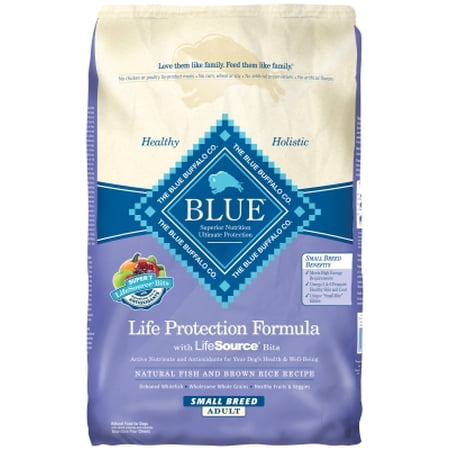 blue dog food fish and brown rice
