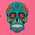 thumbnail image 5 of Wild Bobby Day Of The Dead Sugar Skull Pop Culture Women Slim Fit Junior Tee, Hot Pink, Small, 5 of 5