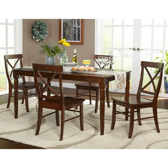 Brown Albury 5Piece Cross Back Dining Set