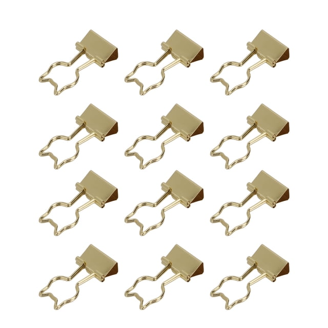 12 Uds Clips de carpeta lindo gato en forma de fuerte fuerza de sujeción Clips de carpeta de papel de Metal para suministros de oficina