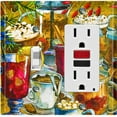 thumbnail image 1 of Metal Light Switch Wall Plate Outlet Cover (Coffee Tea Party Kettle Mocha Espresso Fruit Drinks - Single Toggle Single Rocker), 1 of 2