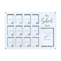 deevoka Wooden School Picture Frame Pre K to 12 40x30cm for Any Interior Lightweight White