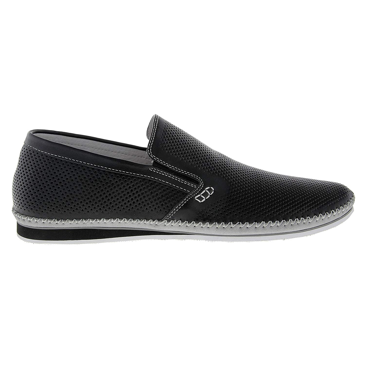 Zanzara Mens Merz Perforated Leather Slip On Shoes (Cognac  display picture 1