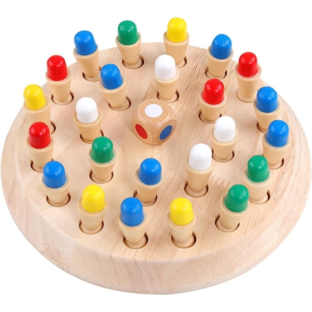 Ajedrez de memoria, juguetes Montessori para 4 años, juegos de mesa para niños de 4 a 12 años, juguetes educativos para 4 años, juego de memoria, mejora la memoria y la percepción del color.