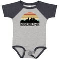 thumbnail image 3 of Inktastic Minneapolis Minnesota Skyline Retro Sunset Boys or Girls Baby Bodysuit, 3 of 5