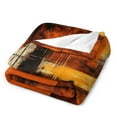 thumbnail image 3 of Throw Blankets Abstract Rustic Orange And Brown Print Lightweight Super Soft Cozy Luxury Bed Blanket Microfiber Burnt Orange Abstract Blanket 50"x60" for Couch Bed Decor, 3 of 6